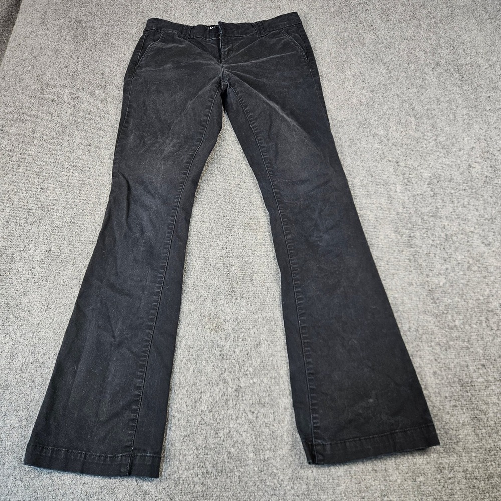 Mossimo Supply Co Womens Black‎ Mid Rise Bootcut Pants Size 6 Stretch Cotton